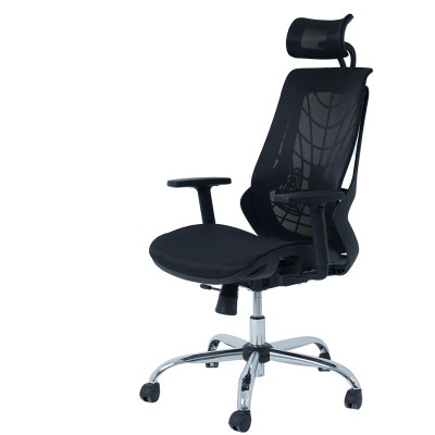 Chaise de Direction Spider Base Chrome - Noir