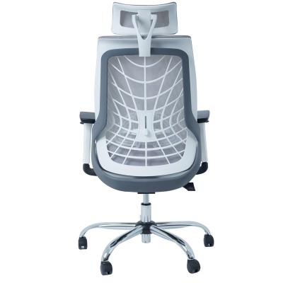 Chaise de Direction Ergonomique Spider Base Chrome - Gris