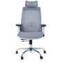 Chaise de Direction Ergonomique Spider Base Chrome - Gris