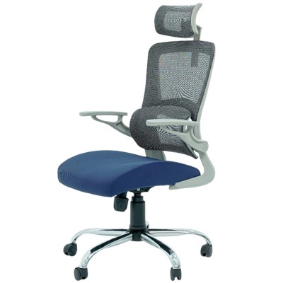 Chaise Directeur Roy Avec Accoudoirs Bleu