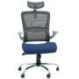 Chaise Directeur Roy Avec Accoudoirs Bleu