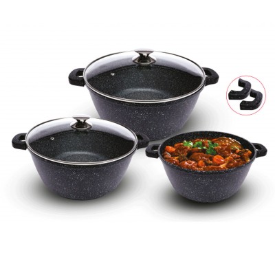 Set De 3 Faitouts TECHWOOD -Gris Chez affariyet pas cher