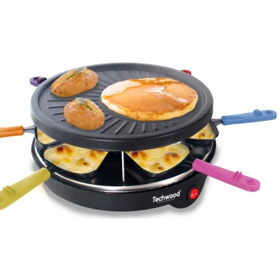 Raclette Grill & Mini-Crêpe Techwood 800W chez affariyet pas cher