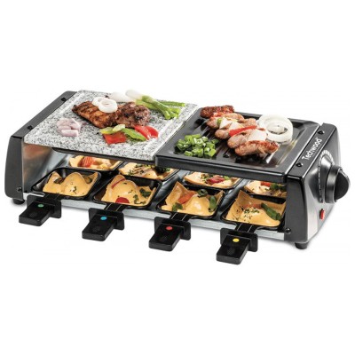 Appareil à Raclette et Pierre TECHWOOD 1200W -Noir Chez affariyet pas cher