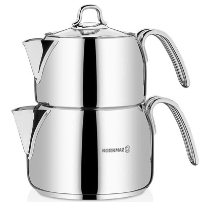 Théière Korkmaz Perla 1.4 Litre -Inox chez affariyet pas cher
