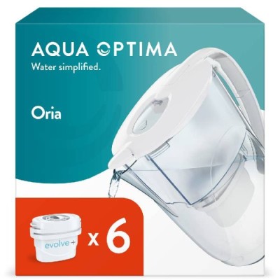 Carafe Filtrante A Eau LAICA Oria 2.5L + 6 Filtres -Blanc