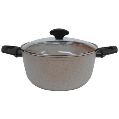 Faitout TVS GEA 24Cm avec Couvercle Pyrex Minéral & Induction chez affariyet pas cher  -Beige