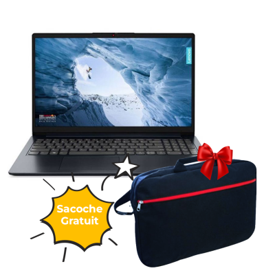 PC Portable LENOVO IdeaPad 1 15IJL7 Intel Celeron N4500 8Go 256Go SSD / Windows 11 Pro - Bleu Avec Sacoche