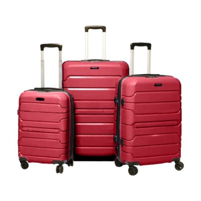 Set De 3 Valises Titou Avec Roues Fixes -  Rouge Matt