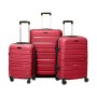 Set De 3 Valises Titou Avec Roues Fixes -  Rouge Matt