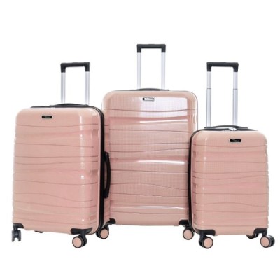 Set De 3 Valises TITOU Incassable Polypropylene - Rose Brillant