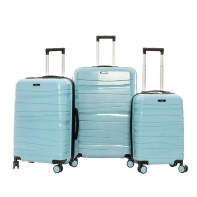 Set De 3 Valises TITOU Incassable Polypropylene - Bleu Ciel Brillant