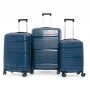 Set De 3 Valises TITOU Incassable Polypropylene -  Bleu Turquoise Brillant