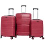 Set De 3 Valises TITOU Incassable Polypropylene - Rouge Brillant