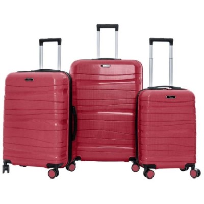 Set De 3 Valises TITOU Incassable Polypropylene - Rouge Brillant