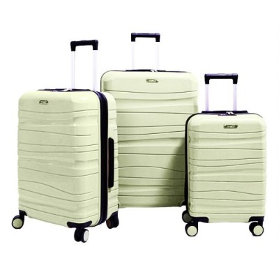 Set De 3 Valises TITOU Incassable Polypropylene - Blanc Sale Brillant
