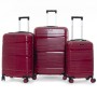 Set De 3 Valises TITOU Incassable Polypropylene - Rouge Bordeaux Brillant