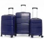 Set De 3 Valises TITOU Incassable Polypropylene - Bleu Foncé Brillant