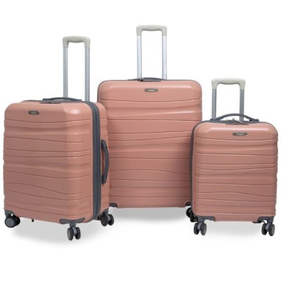 Set De 3 Valises TITOU Incassable Avec Roues Démontables - Rose & Gris
