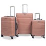 Set De 3 Valises TITOU Incassable Avec Roues Démontables - Rose & Gris