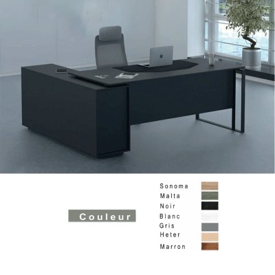 Bureau De Direction Diamond + Retour + Caisson 170×90×75