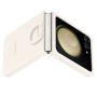 Coque en silicone avec anneau pour Galaxy Z Flip5 - Crème