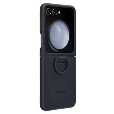 Coque en silicone avec anneau pour Galaxy Z Flip5 - Indigo