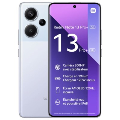 Smartphone XIAOMI Redmi Note 13 Pro+ 5G 8Go 256Go - Violet