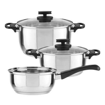 Set De Cuisine MAGEFESA 1.2L+6.4L+2.2L 5 Pièces -Inox chez affariyet pas cher