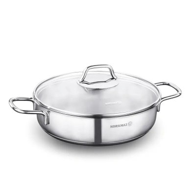 Cocotte Courte korkmaz Perla 22cm -Inox