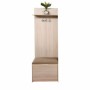 Porte Chaussures SOTUFAB Square Avec Assise Capitonnée - Chêne Brut et Moka