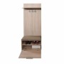 Porte Chaussures SOTUFAB Square Avec Assise Capitonnée - Chêne Brut et Moka