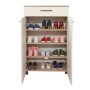 Porte Chaussures Classique SOTUFAB 2P+1T - Chêne Brut / Blanc