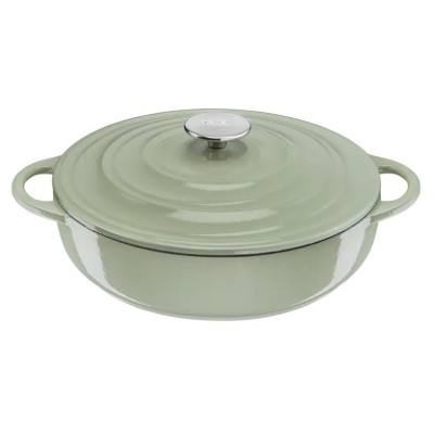 Faitout en fonte peu profonde 28 cm TEFAL -Vert Lichen chez affariyet pas cjer