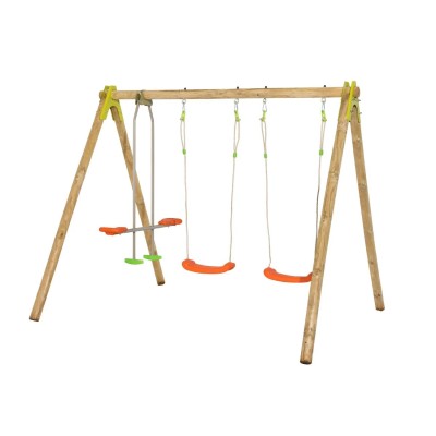 Portique en bois BERRY 1,90 m  3 agrès