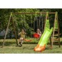 Portique en bois ZAMBO 2,30m 3 agrès + 1 toboggan - TRIGANO