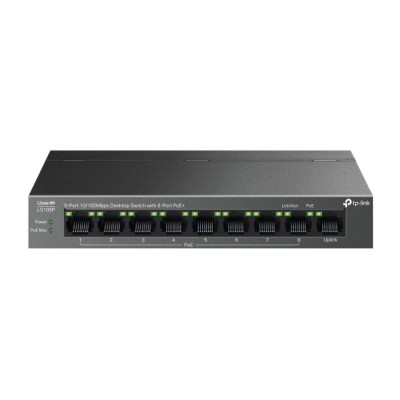 Switch de bureau TP-LINK LS109P 9 ports 10/100 Mbps avec 8 ports PoE