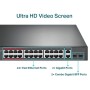 Switch TP-LINK 24 ports PoE+ 10/100 Mbps + 2 ports Gigabit + 2 Ports SFP