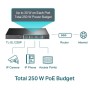 Switch TP-LINK 24 ports PoE+ 10/100 Mbps + 2 ports Gigabit + 2 Ports SFP