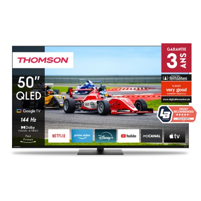 TV THOMSON 50QG7C14 UHD 4K 50″ Google Tv QLED Pro – Noir