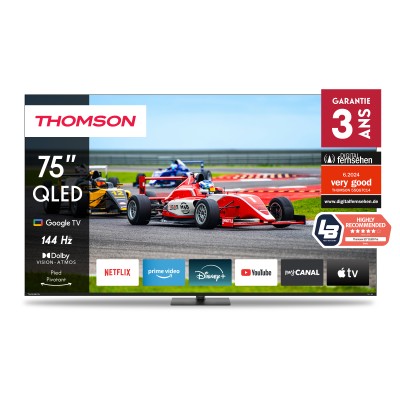 TV THOMSON 75" 75QG7C14 QLED PRO UHD 4K Google Tv - Noir