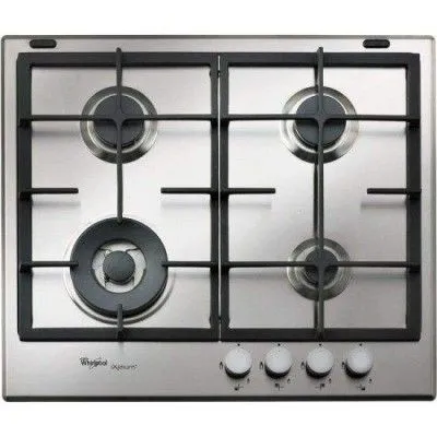 Plaque De Cuisson Whirlpool A Gaz 4 Feux 60cm -Inox