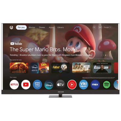 TV MAXWELL 55" MG60SB QLED 4K Smart Google Tv avec Récepteur Intégré et barre de son