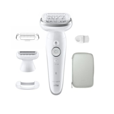 Épilateur Rechargeable BRAUN Silk épil 9 Wet & Dry -Blanc