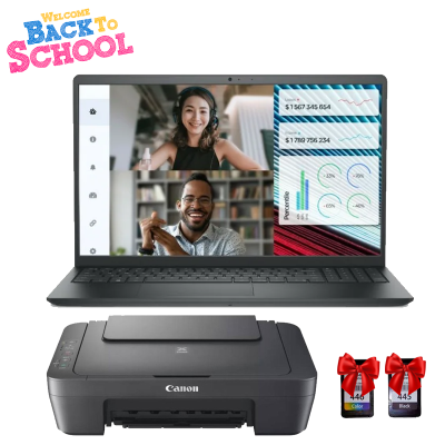 Pack Rentrée Scolaire Pc Portable DELL Vostro 3520 I3 12È Gén 8Go 512Go SSD Avec Imprimant Canon PIXMA MG2541S