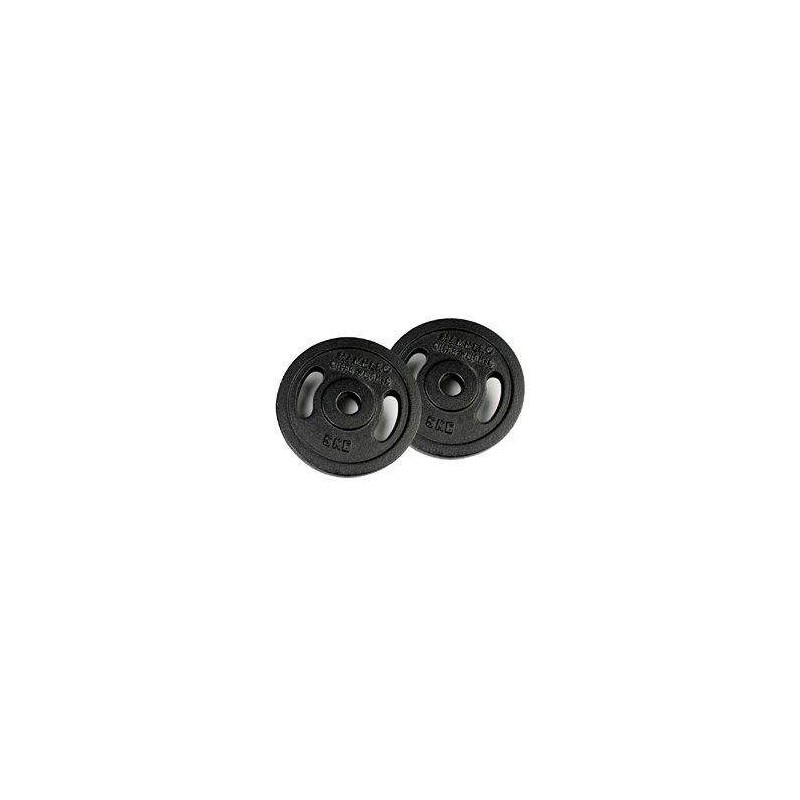 Paire de disque de musculation 2x5 kg HAMMER -Noir (4653) HAMMER - 1